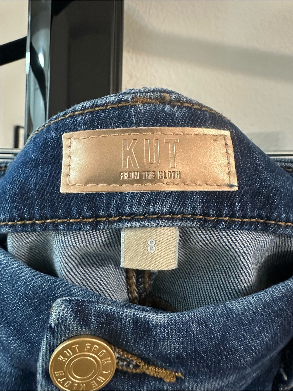 Kut from the Kloth High-Rise Wide-Leg Jeans in Dark Blue Wash - Picture 5 of 5